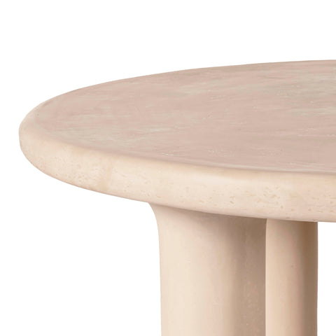 Margaux Beaumont 47" Cream Textured Indoor/Outdoor Round Dining Table - image 4