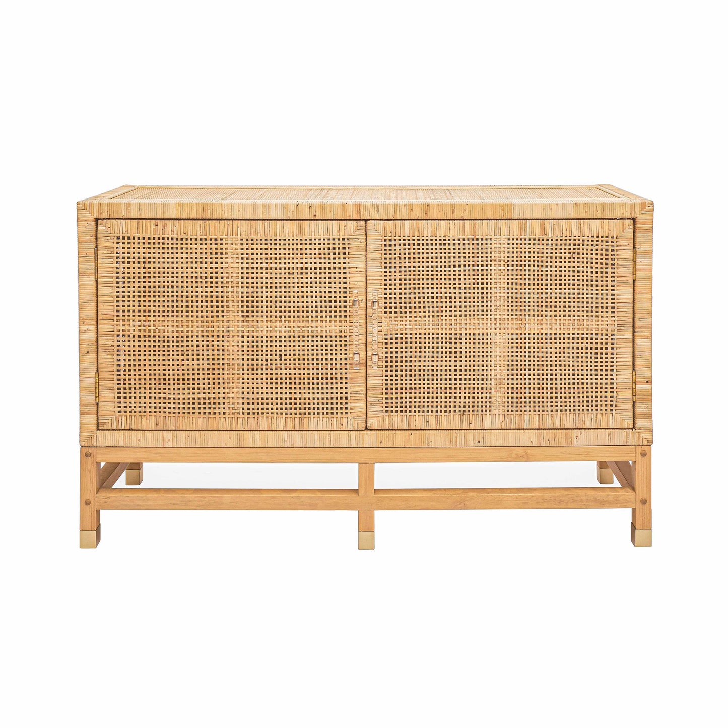 collins natural woven rattan buffet