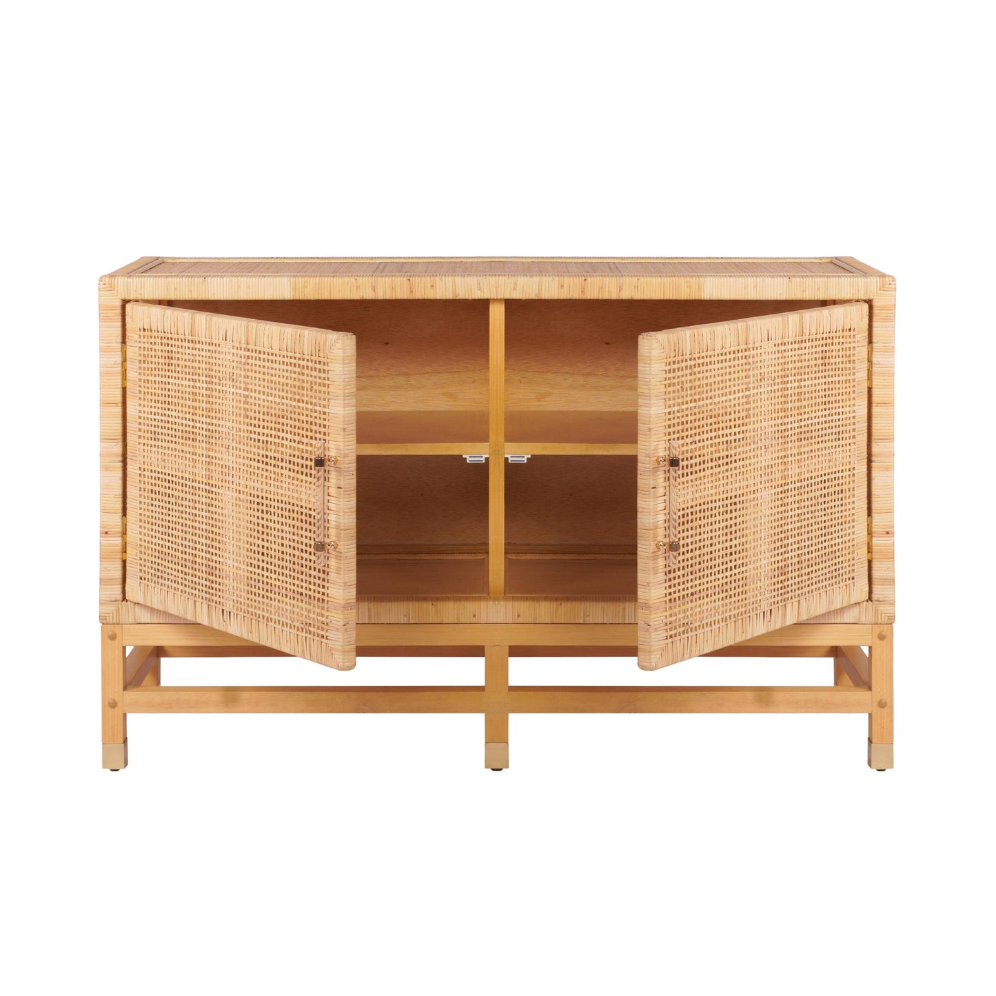 collins natural woven rattan buffet