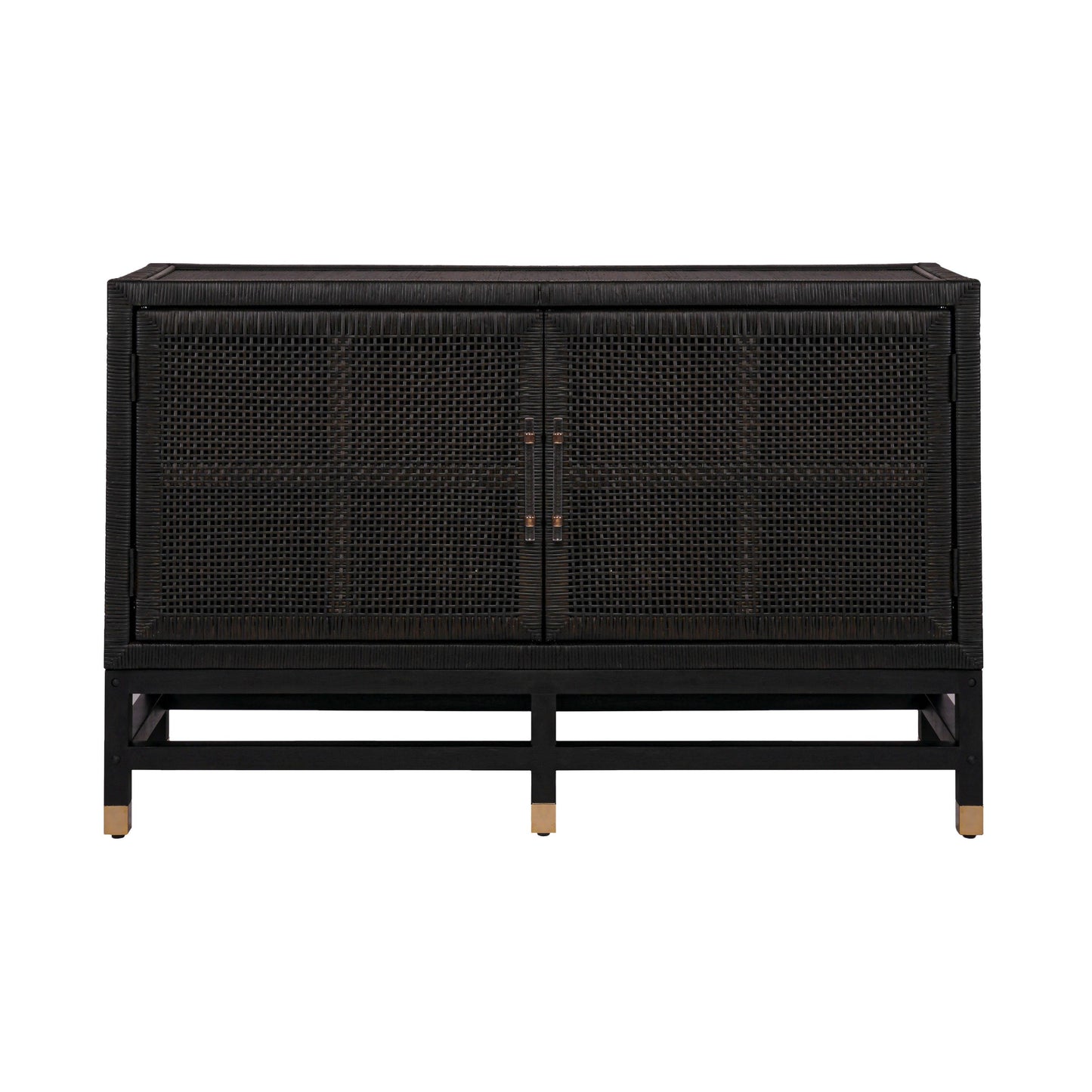 collins charcoal woven rattan buffet