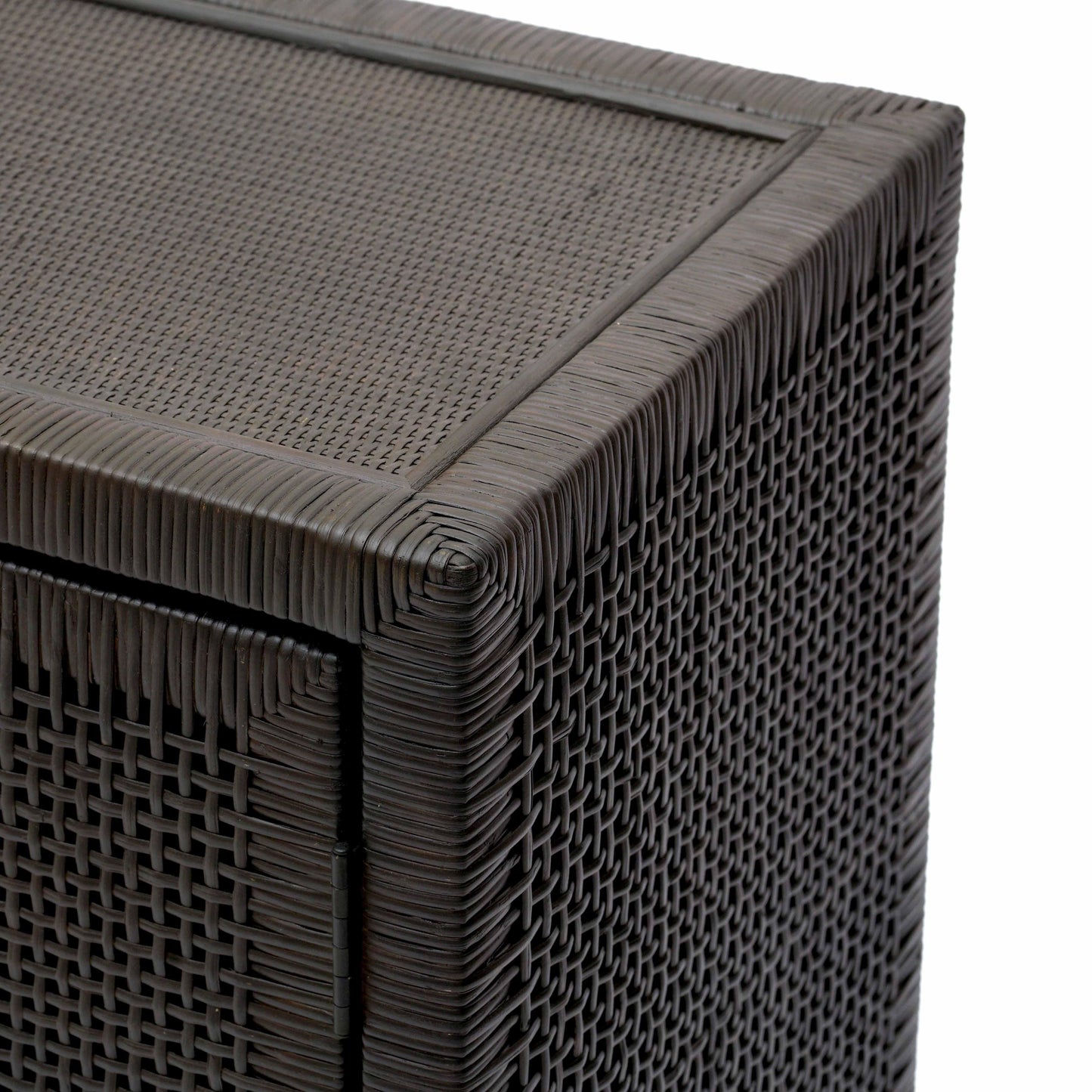 collins charcoal woven rattan buffet