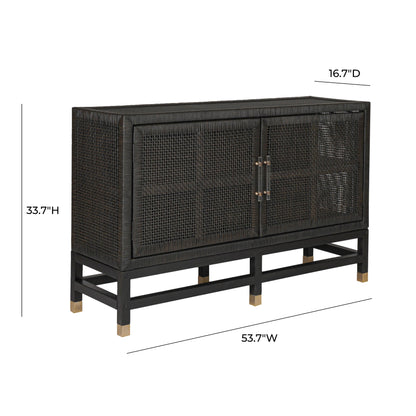 Collins Charcoal Woven Rattan Buffet