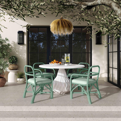 Smooch Green Rattan Dining Chair