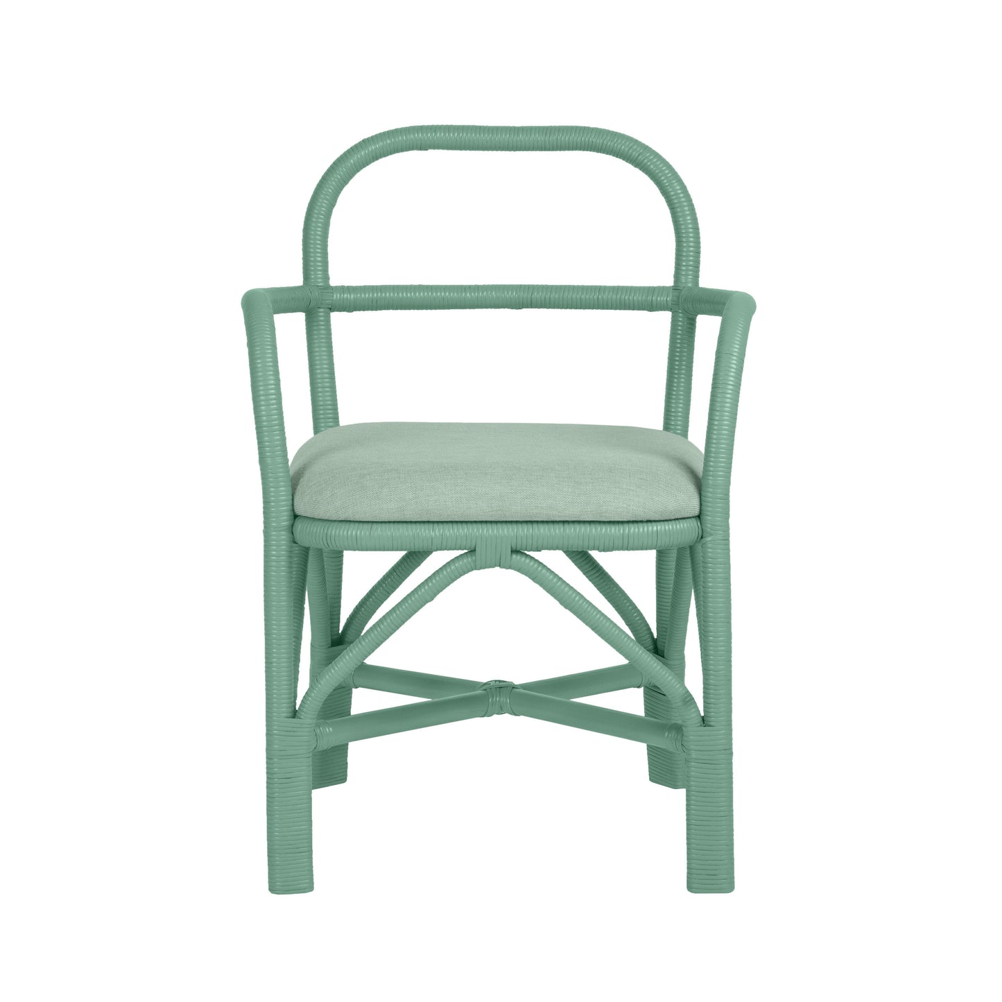 smooch green rattan dining chair