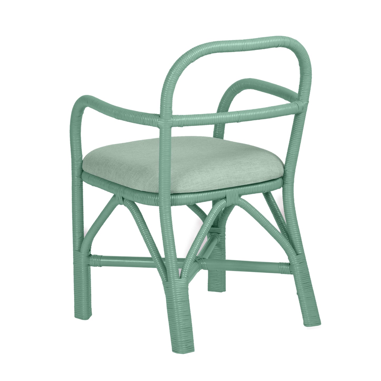 smooch green rattan dining chair