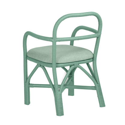 Smooch Green Rattan Dining Chair