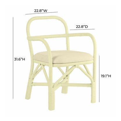 Smooch Cream Rattan Dining Chair