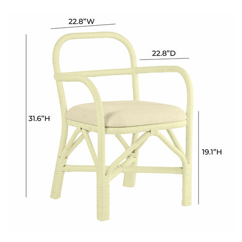 Florence Laurent Rattan Dining Chair - image 7