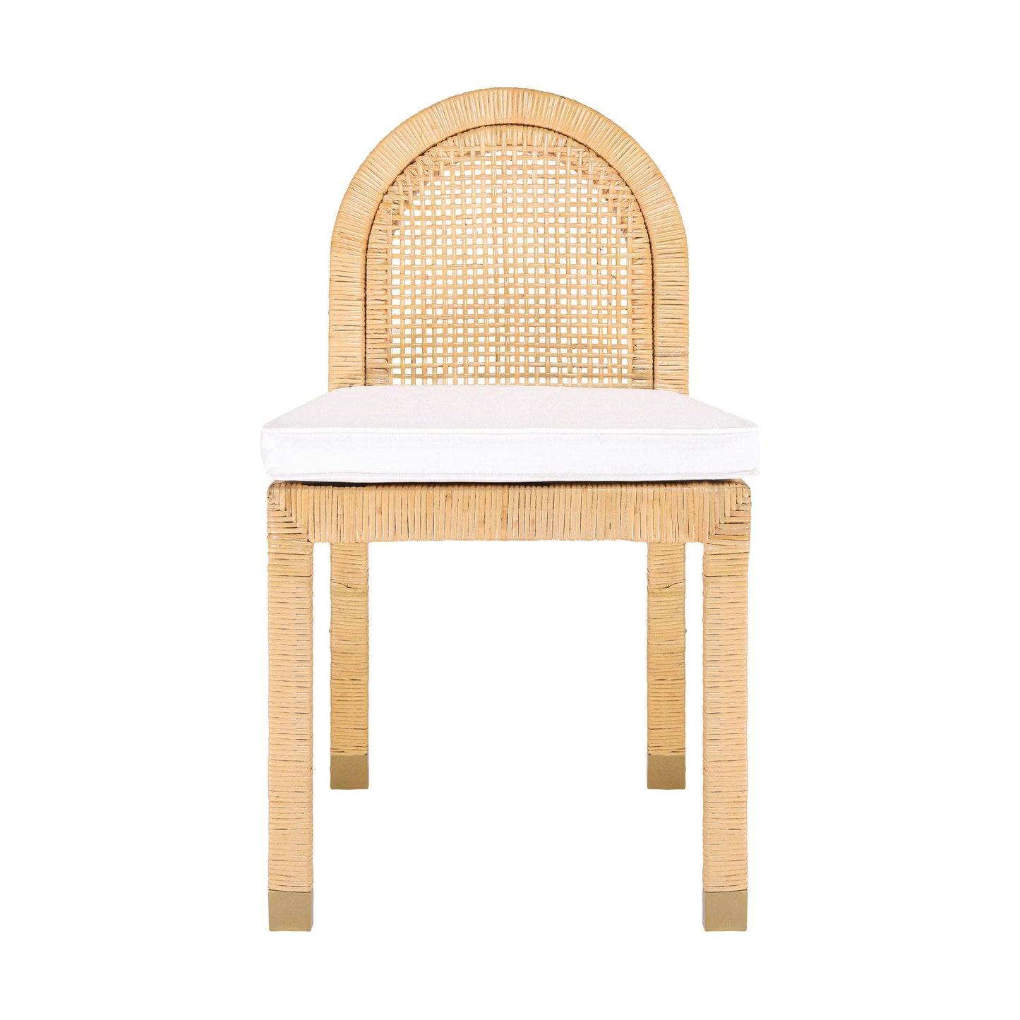 collins natural rattan arched back dining chair