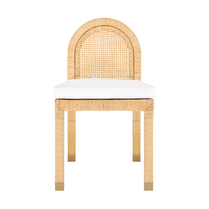 Collins Natural Rattan Arched Back Dining Chair