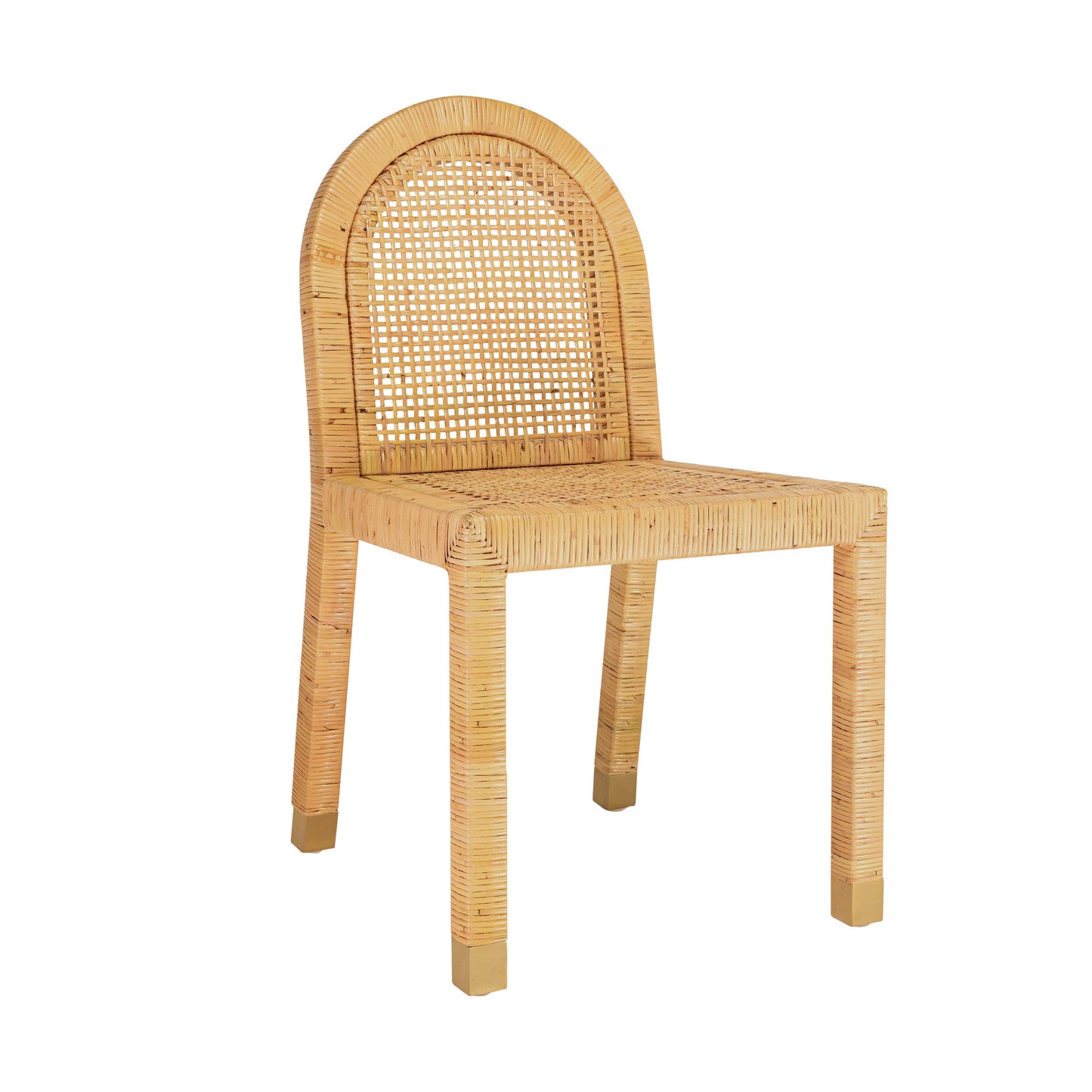 collins natural rattan arched back dining chair