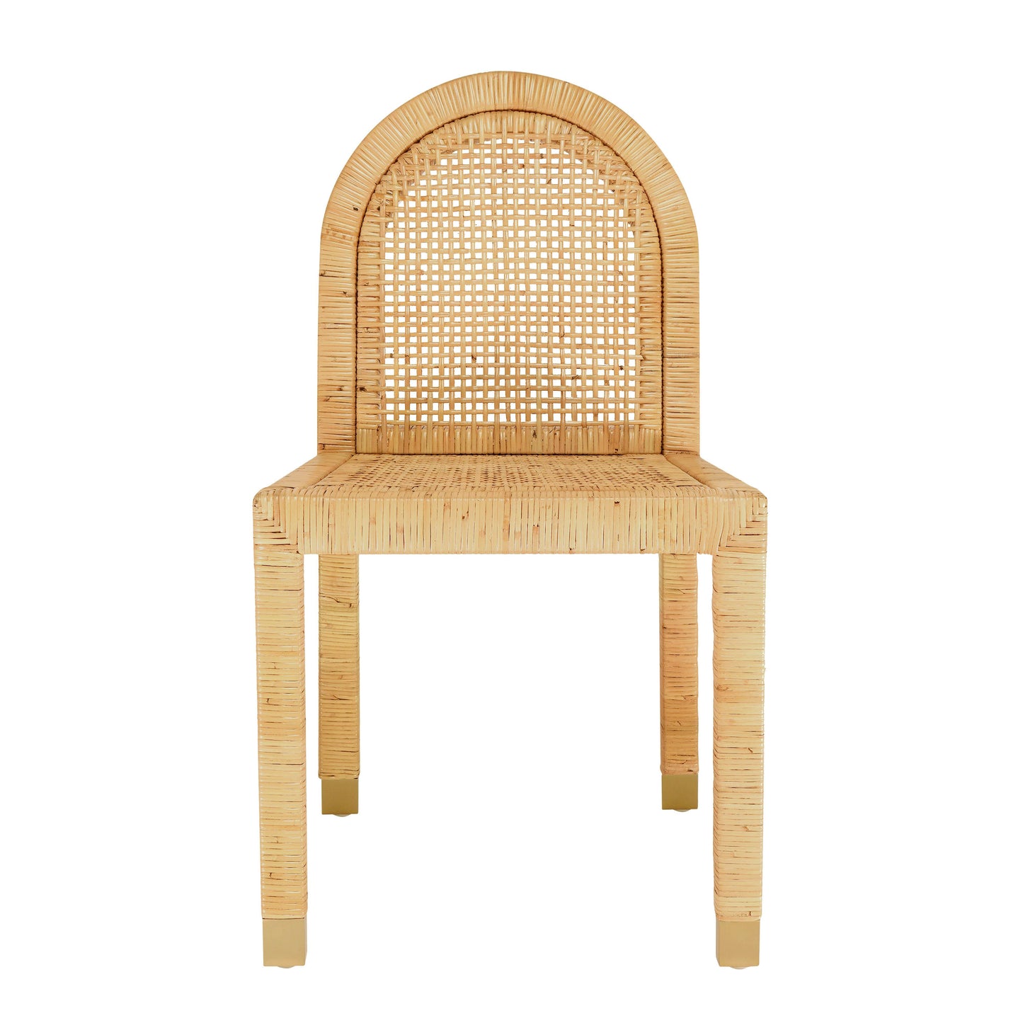 collins natural rattan arched back dining chair