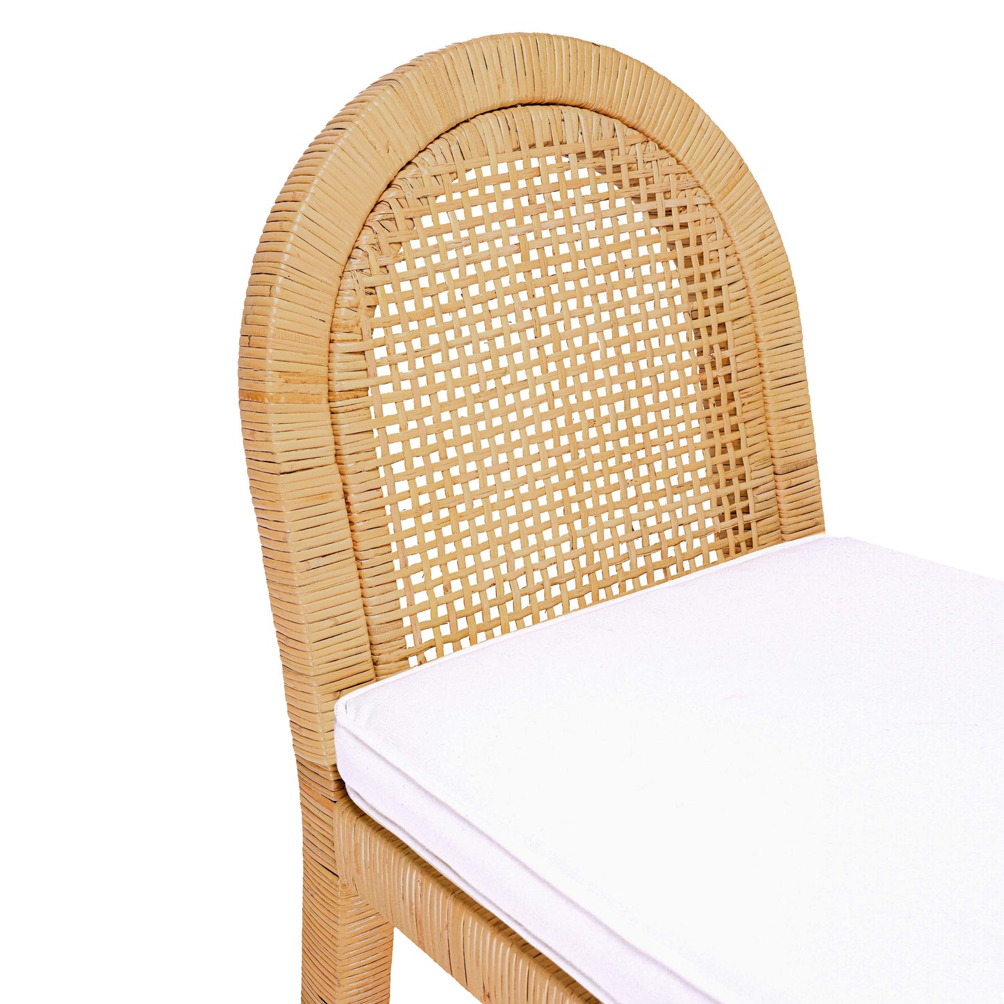 collins natural rattan arched back dining chair