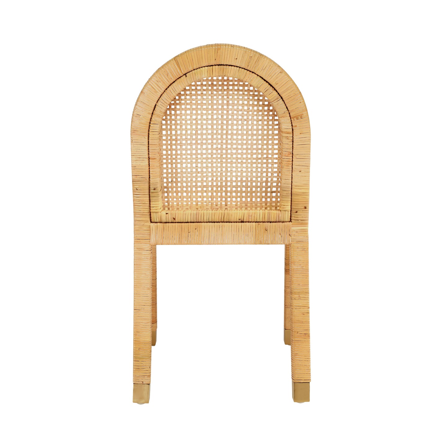 collins natural rattan arched back dining chair