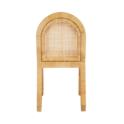 Collins Natural Rattan Arched Back Dining Chair