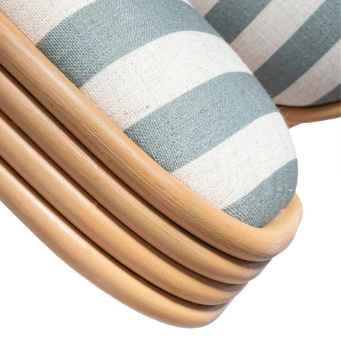 Odette Devereux Striped Performance Linen &amp; Rattan Dining Chair - image 7