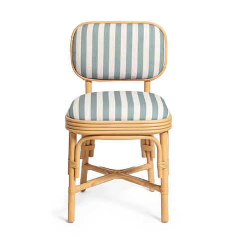 Odette Devereux Striped Performance Linen &amp; Rattan Dining Chair - image 3