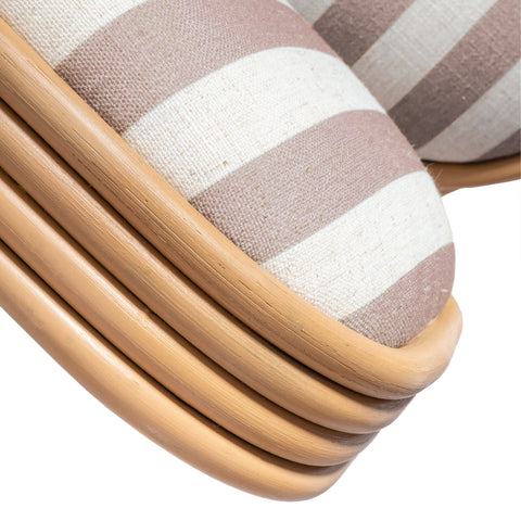 Odette Devereux Striped Performance Linen &amp; Rattan Dining Chair - image 7
