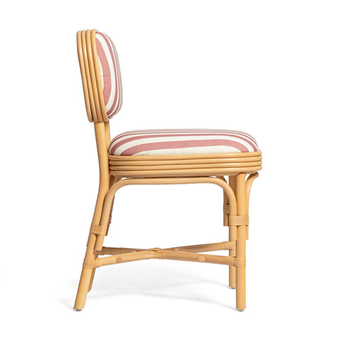 Odette Devereux Striped Performance Linen &amp; Rattan Dining Chair - image 4