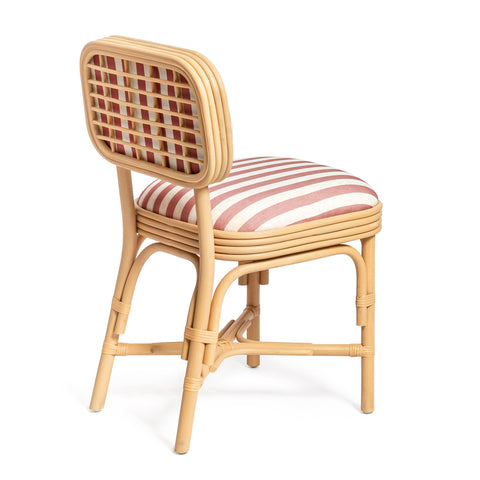 Odette Devereux Striped Performance Linen &amp; Rattan Dining Chair - image 5