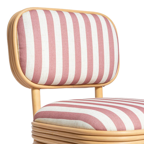 Odette Devereux Striped Performance Linen &amp; Rattan Dining Chair - image 6