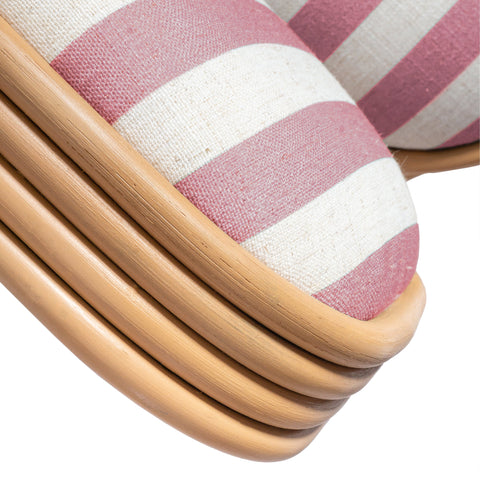 Odette Devereux Striped Performance Linen &amp; Rattan Dining Chair - image 7