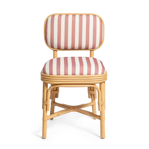 Odette Devereux Striped Performance Linen &amp; Rattan Dining Chair - image 3