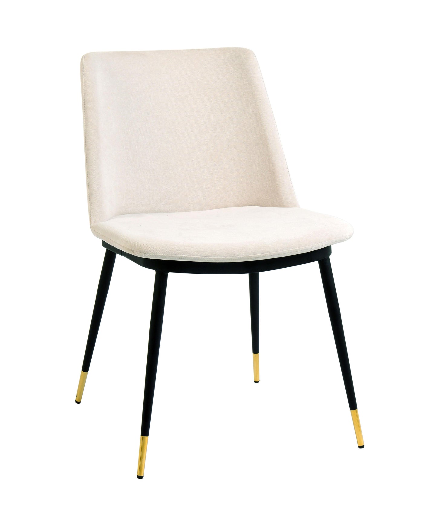 tammy cream velvet chair - gold legs (set of 2)