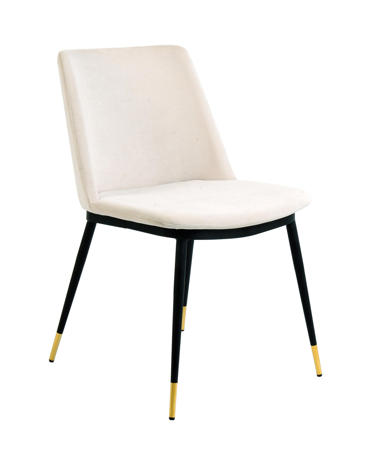 tammy cream velvet chair - gold legs (set of 2)