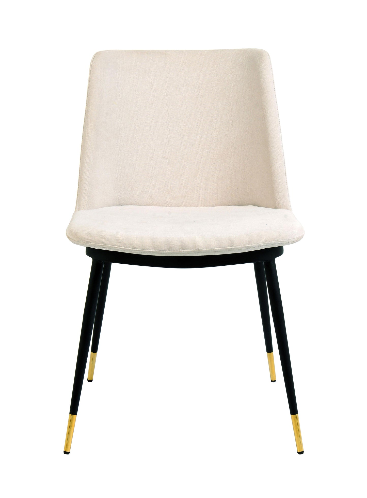 tammy cream velvet chair - gold legs (set of 2)