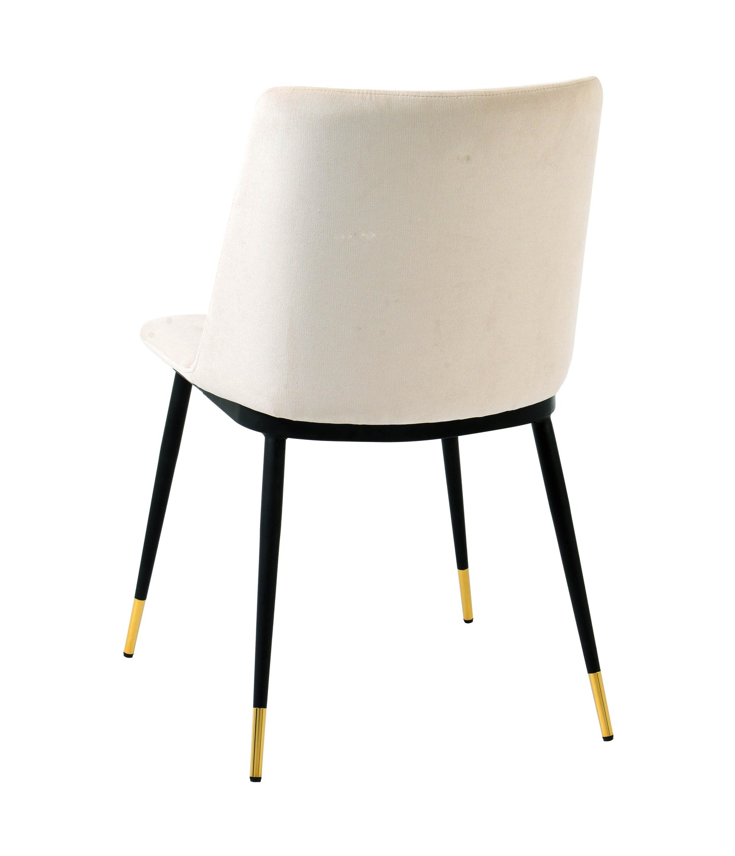 tammy cream velvet chair - gold legs (set of 2)