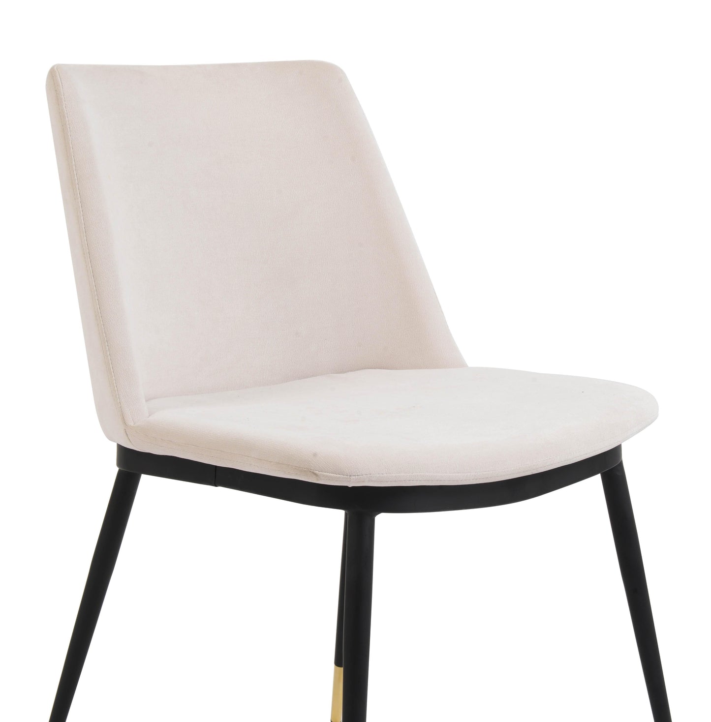 tammy cream velvet chair - gold legs (set of 2)