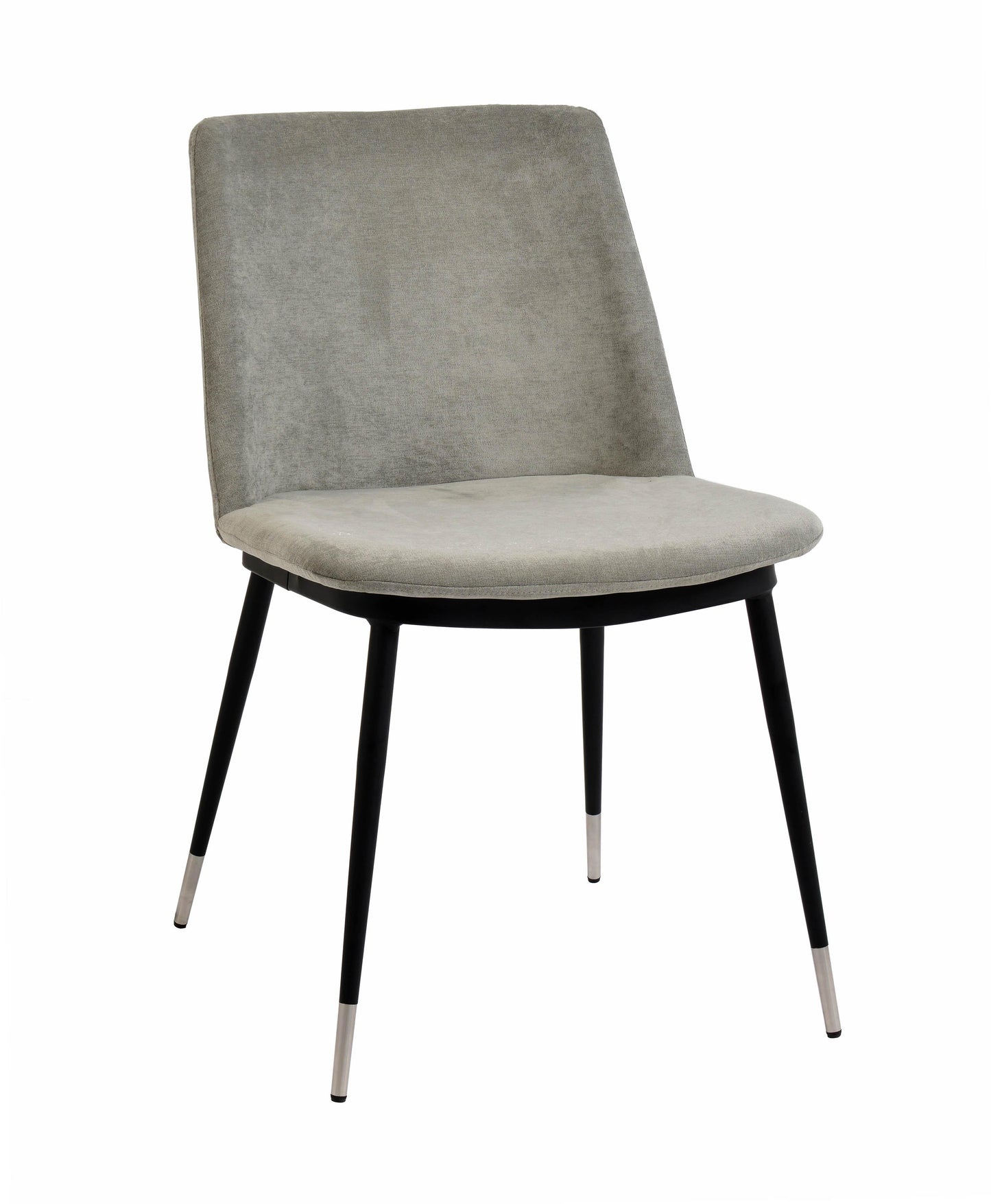 tammy grey velvet chair - silver legs (set of 2)