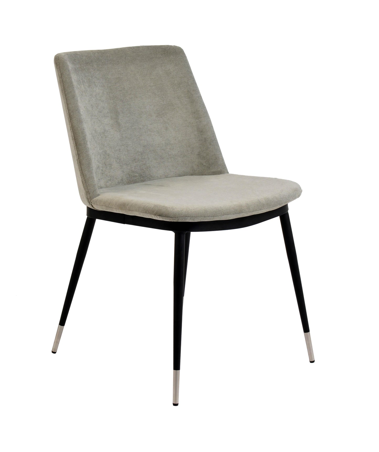 tammy grey velvet chair - silver legs (set of 2)