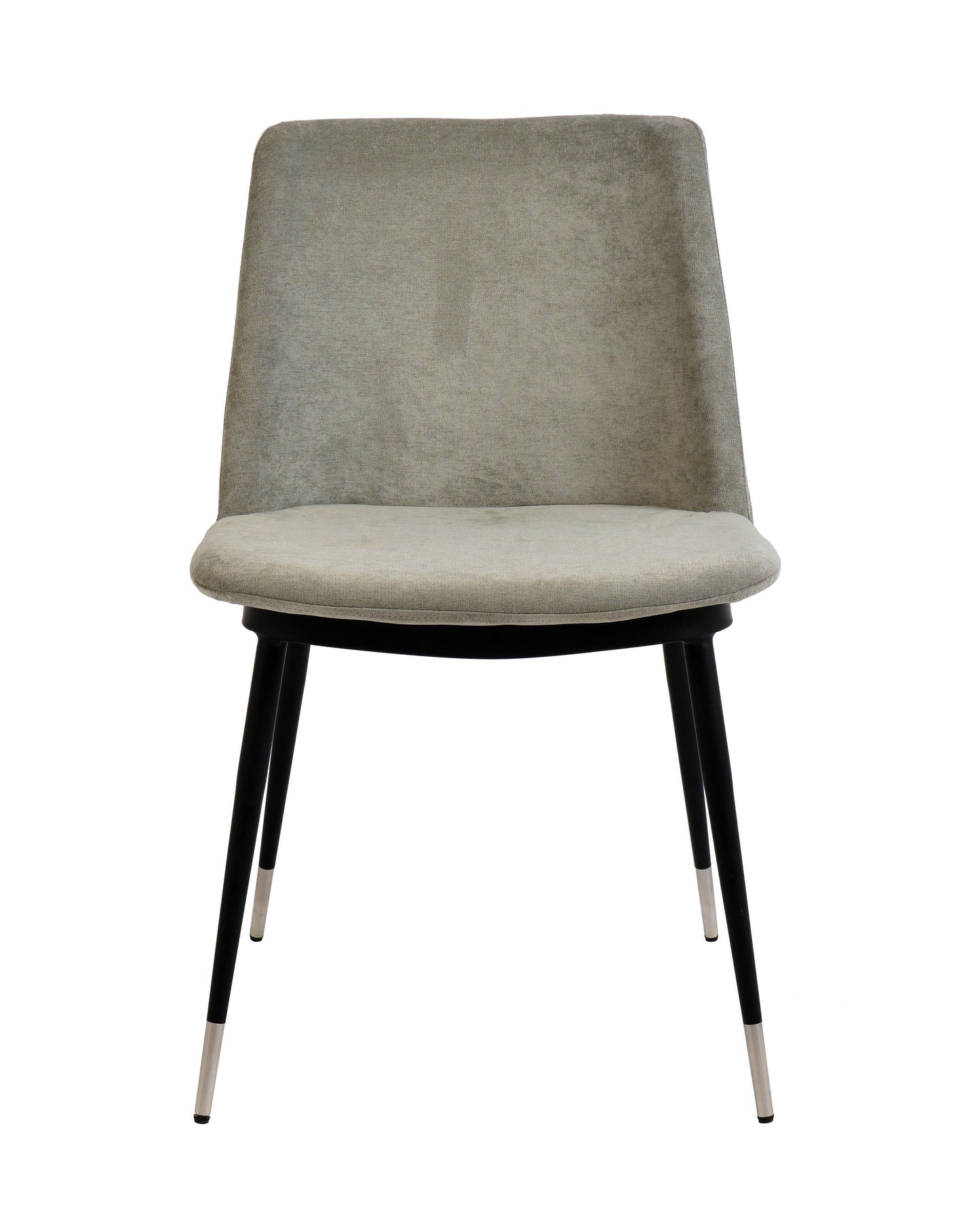 tammy grey velvet chair - silver legs (set of 2)