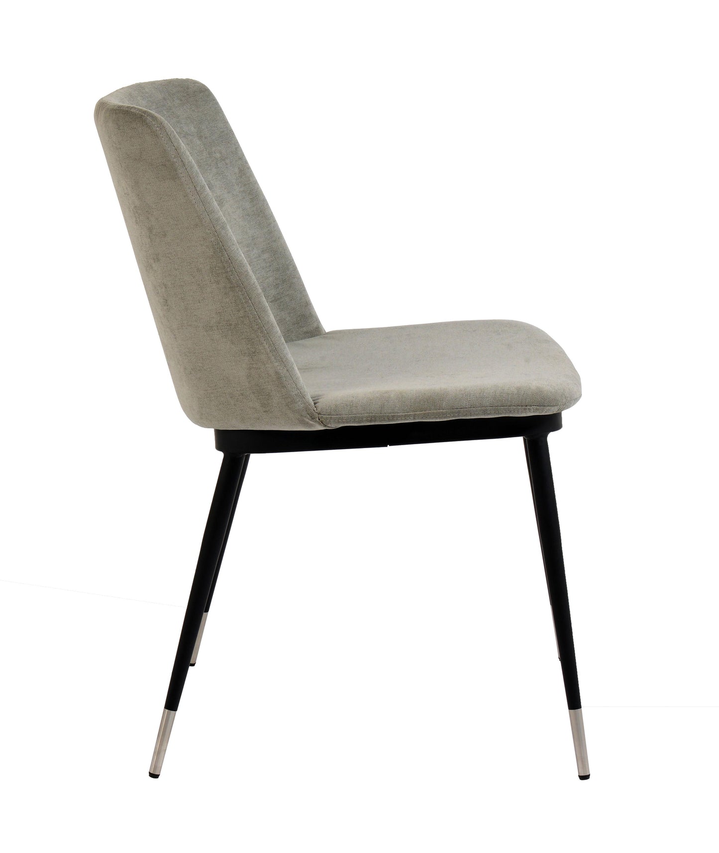 tammy grey velvet chair - silver legs (set of 2)