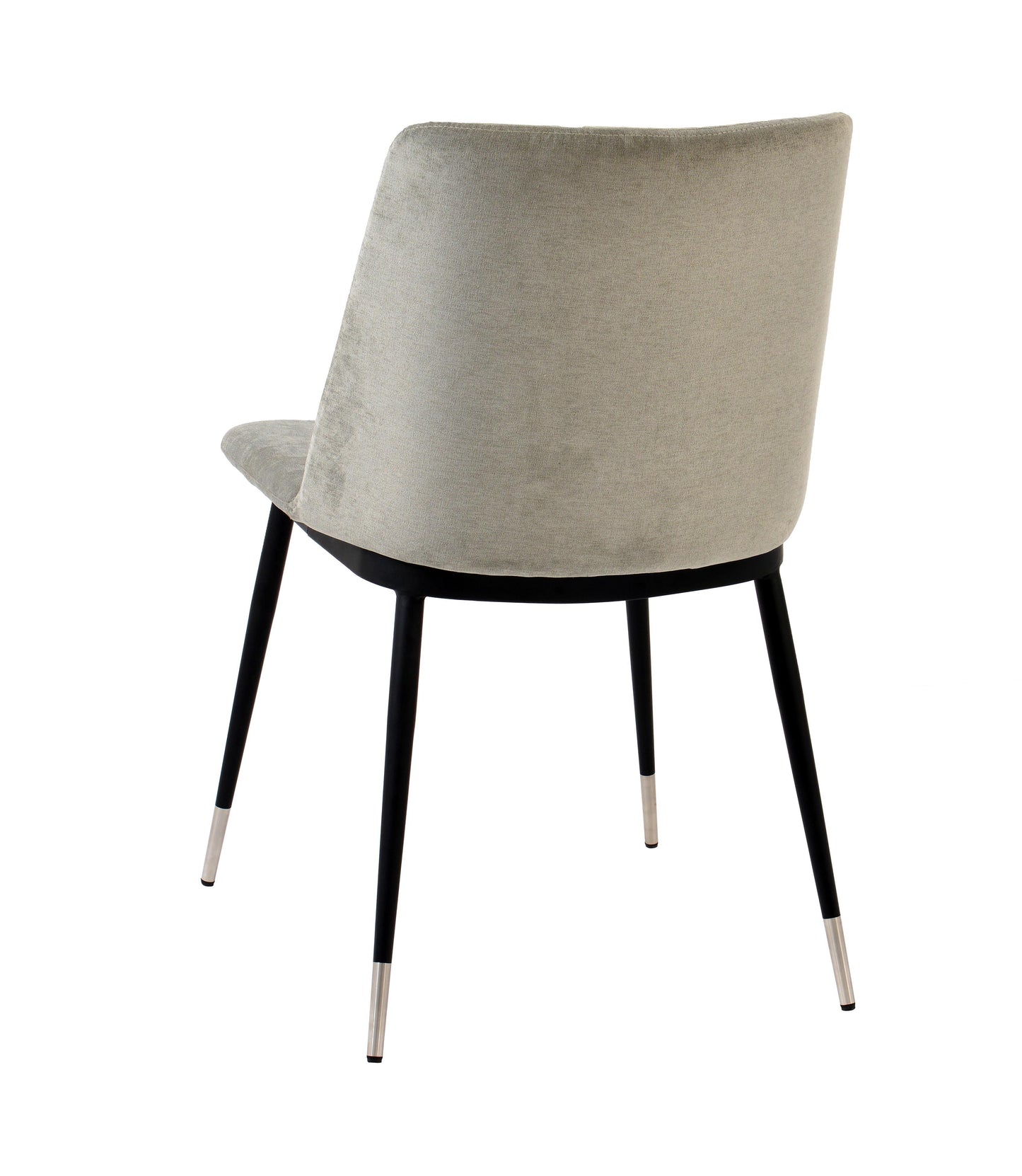 tammy grey velvet chair - silver legs (set of 2)