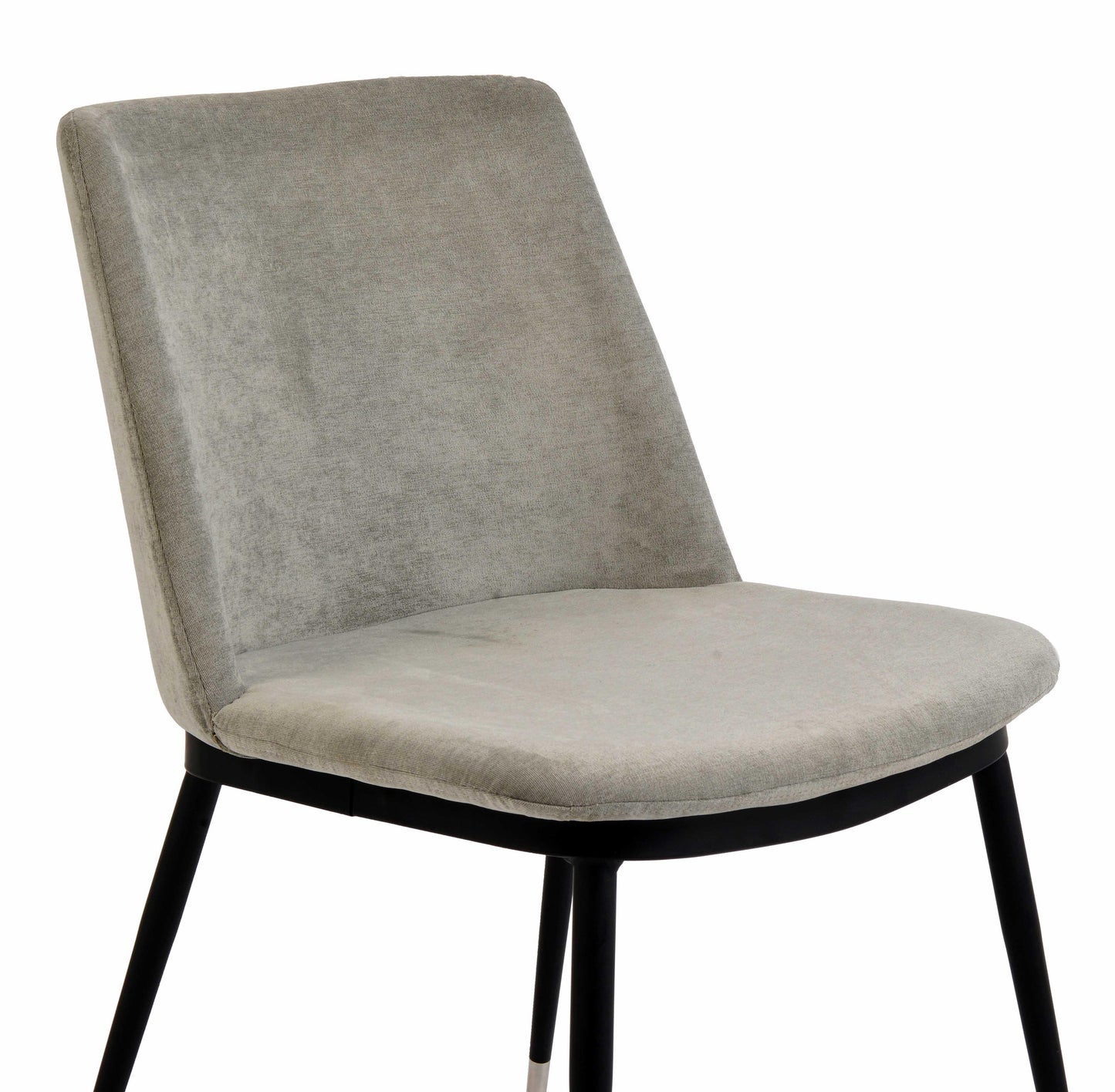 tammy grey velvet chair - silver legs (set of 2)