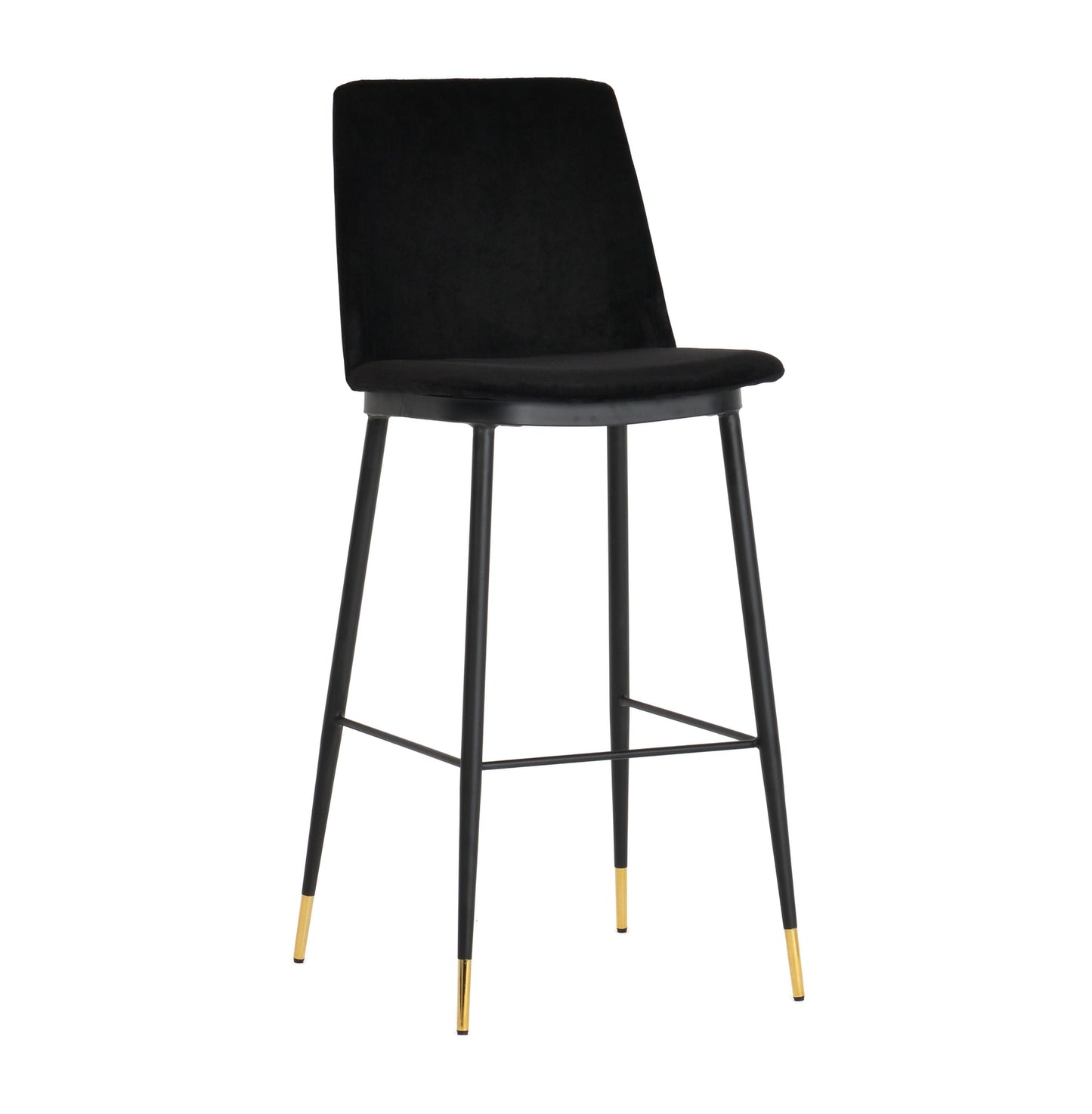 tammy black velvet counter stool (set of 2)