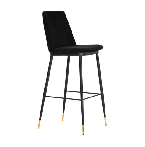 Tammy Black Velvet Counter Stool (Set of 2)