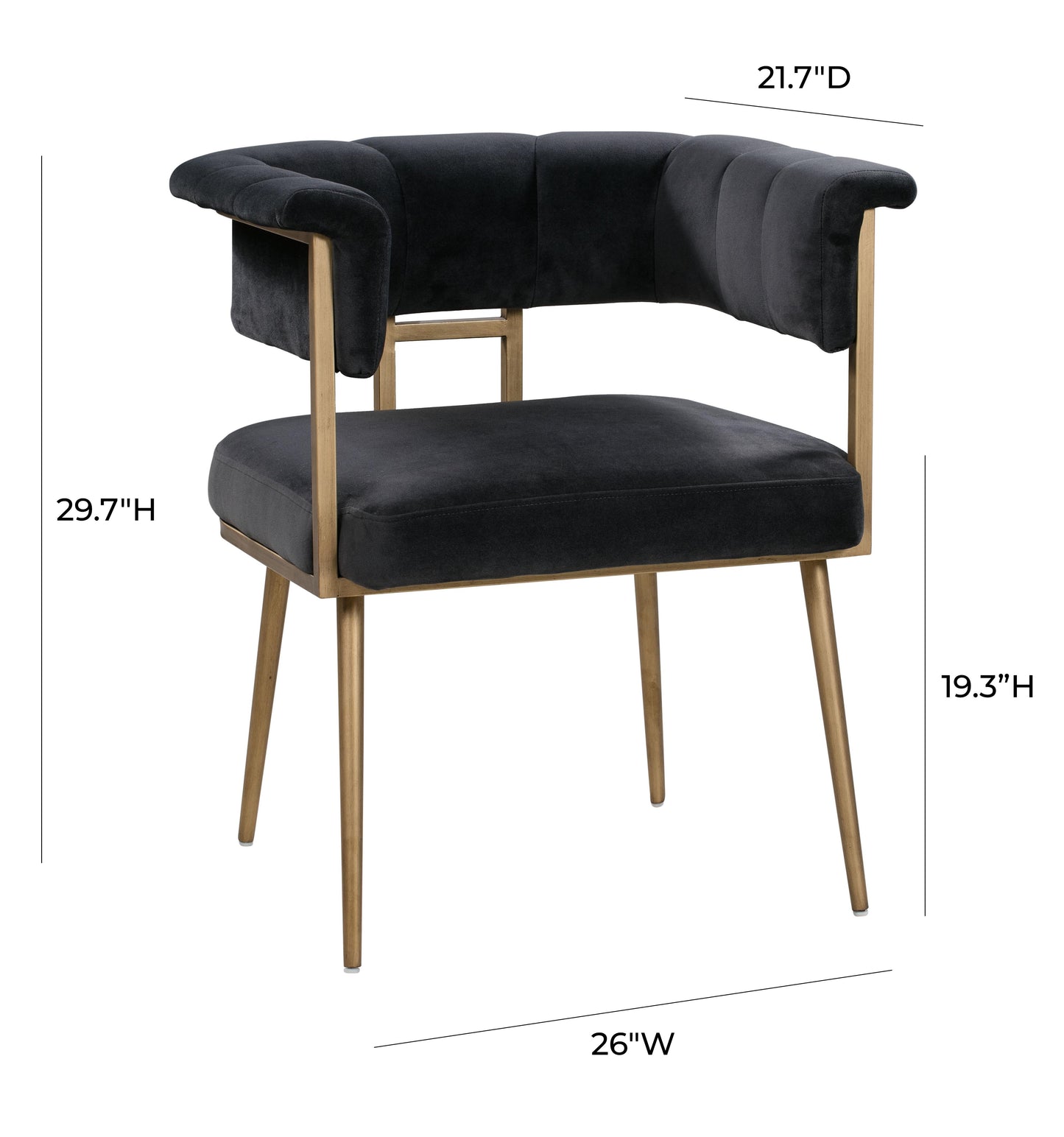 farah grey velvet chair