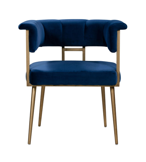 Farah Navy Velvet Chair