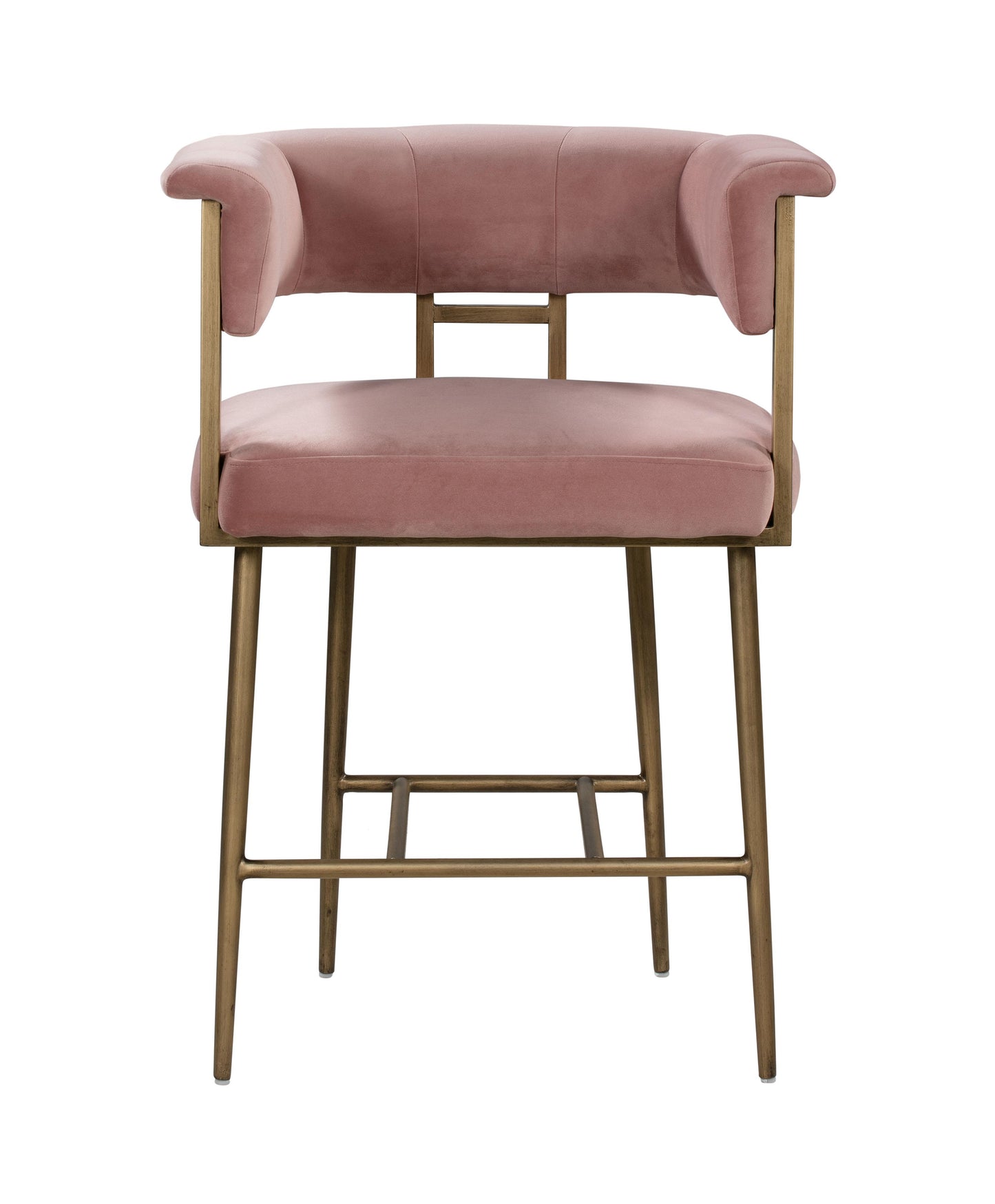 farah blush velvet counter stool