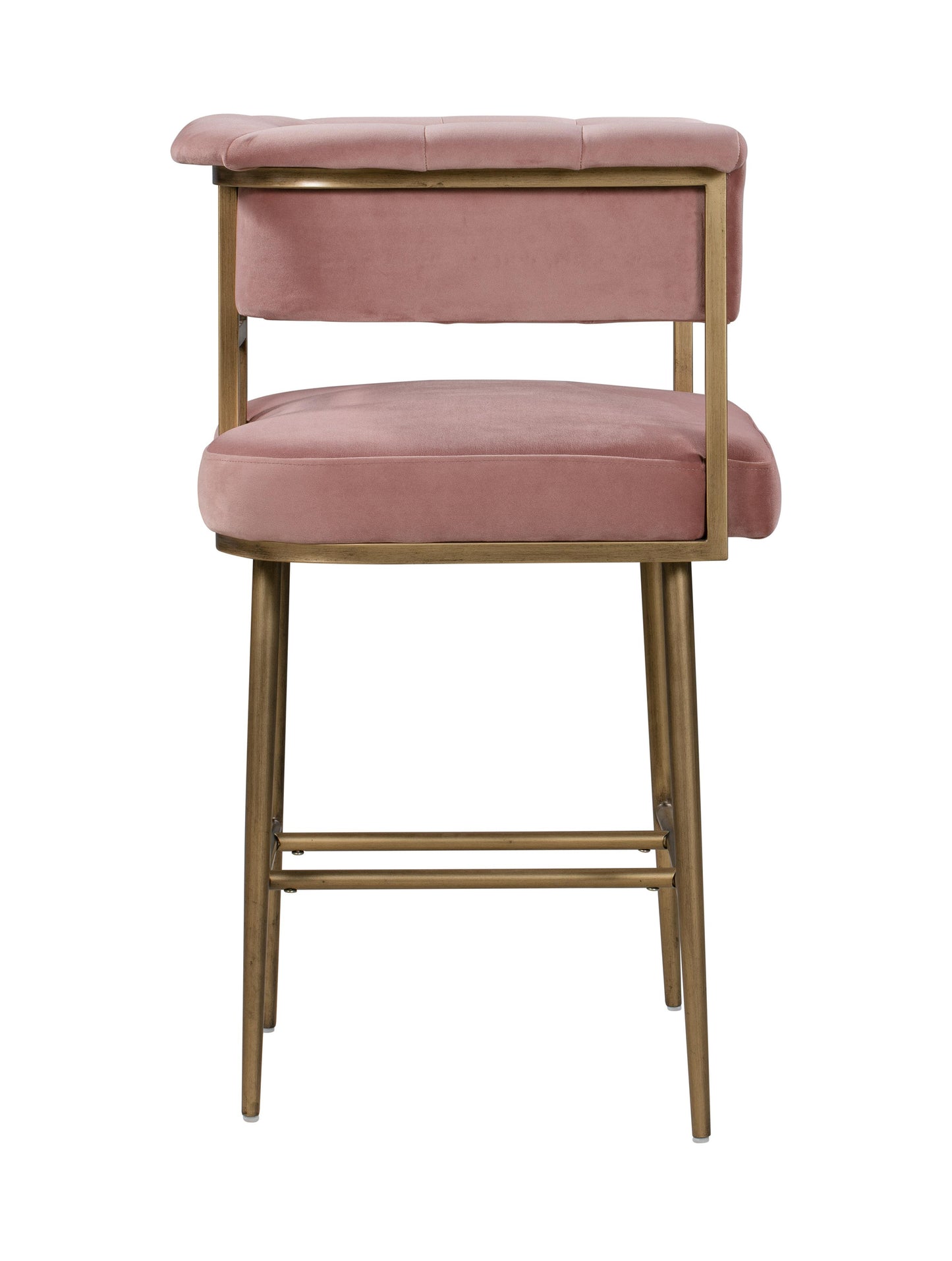 farah blush velvet counter stool