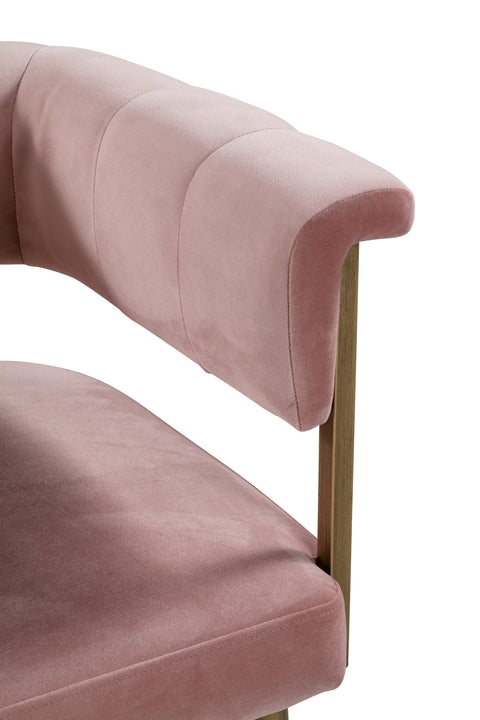 Farah Blush Velvet Counter Stool
