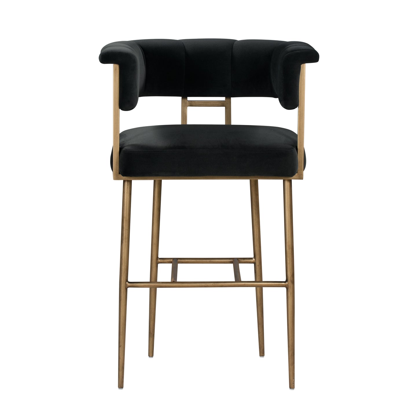 farah grey velvet bar stool