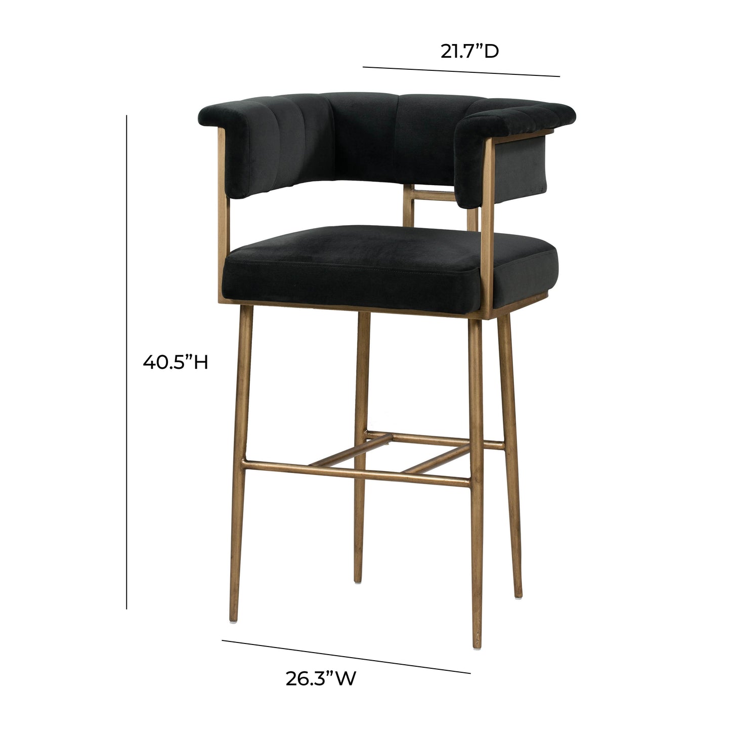 farah grey velvet bar stool