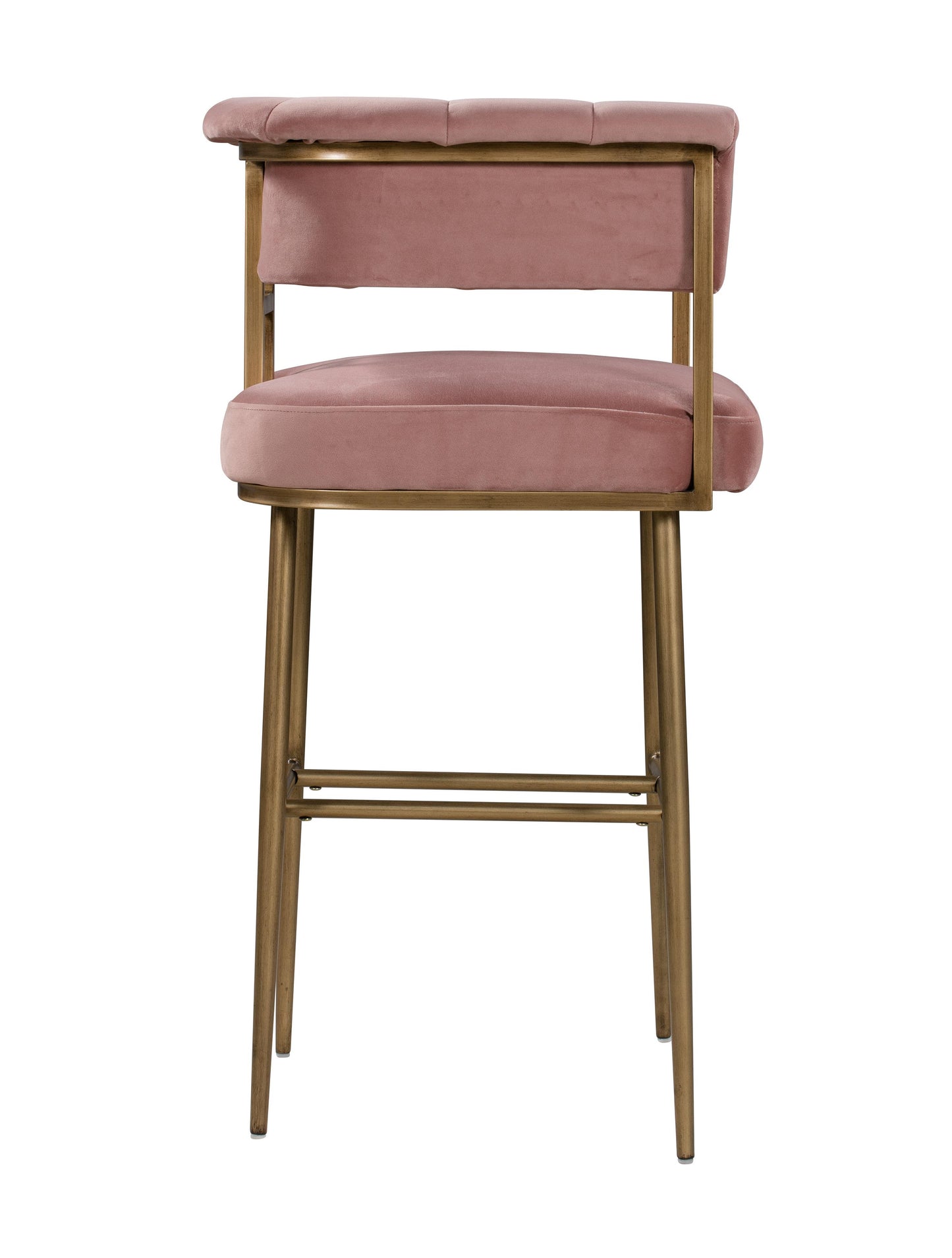 farah blush velvet bar stool