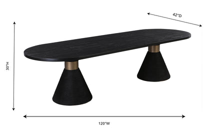 Husky Black Rope Oval Table