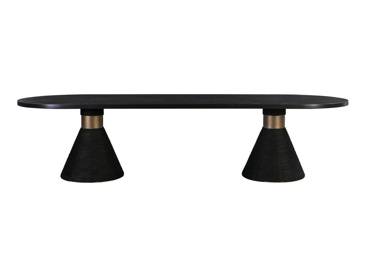 husky black rope oval table